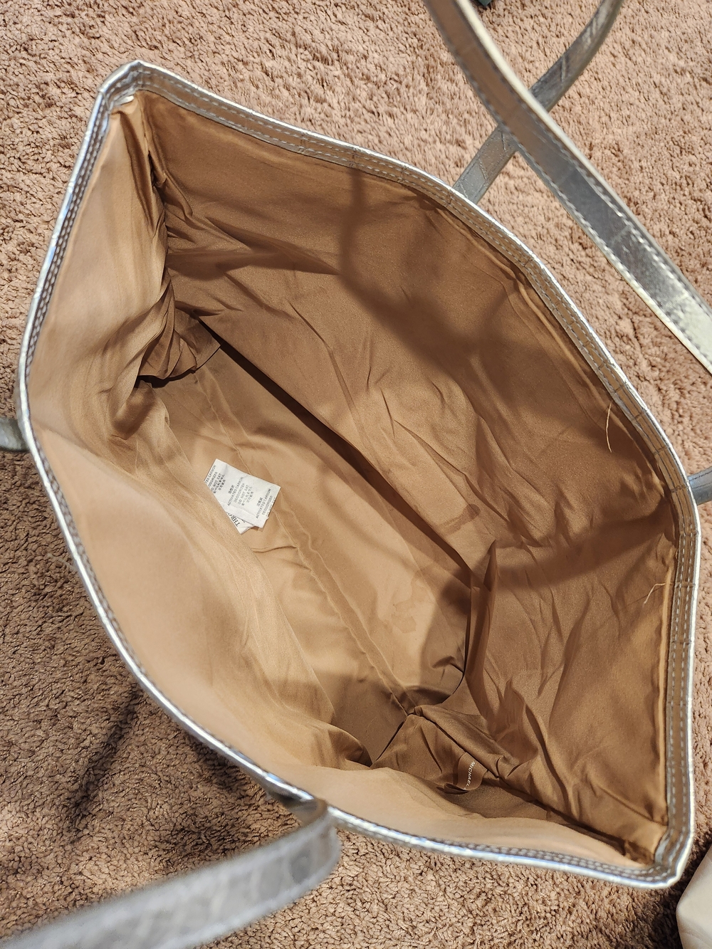Michael Kors Metallic Silver Tote - Picture 4 of 5